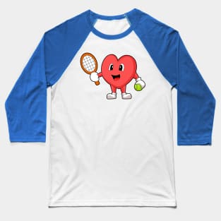 Heart Tennis Tennis racket Baseball T-Shirt